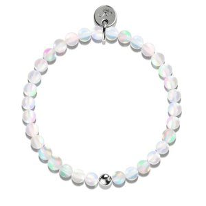 NOGU RAINBOW WHITE/SILVER MERMAID GLASS BRACELET